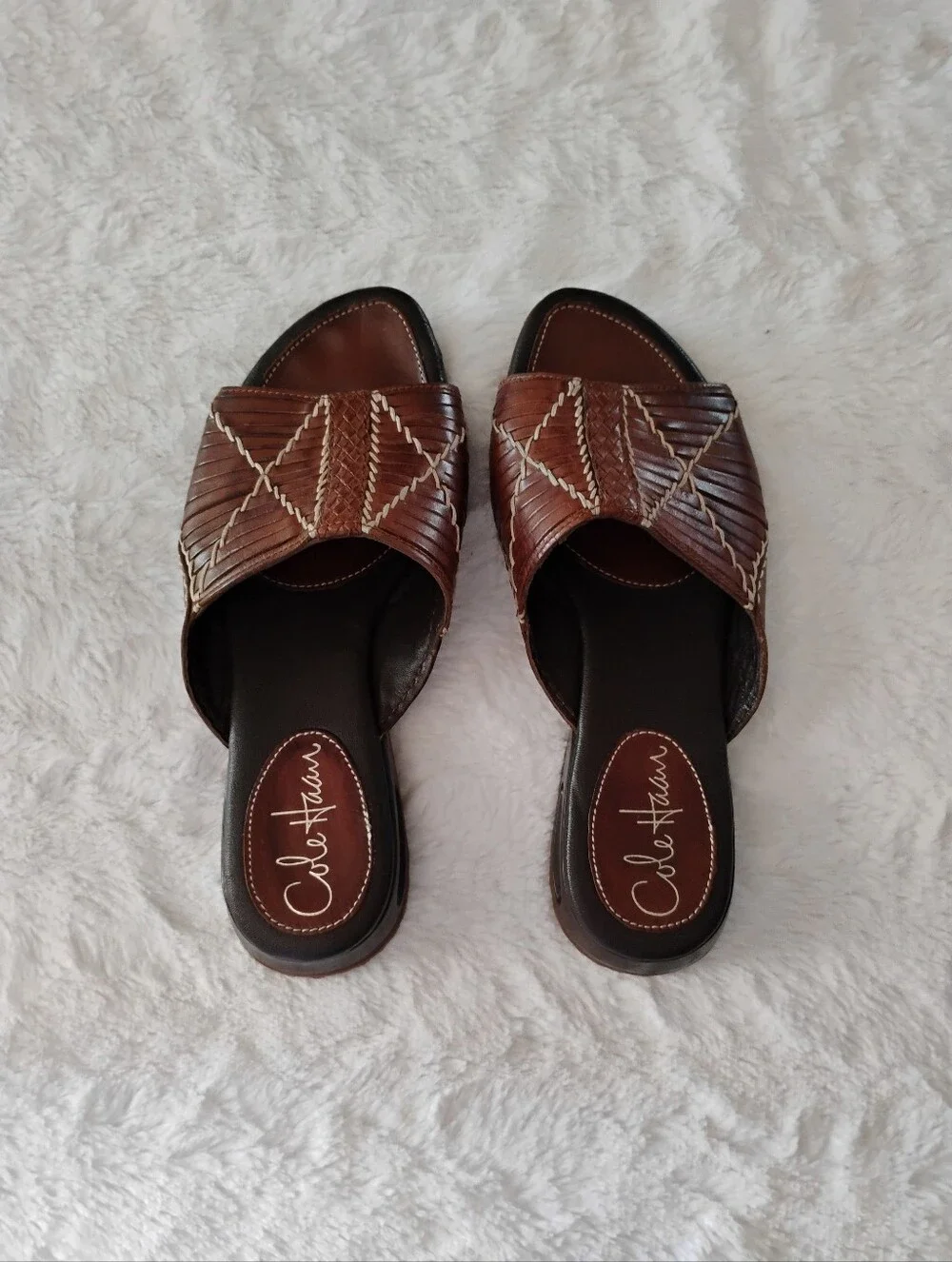 Cole Haan Brown Nike Air Slide Sandals